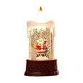 thumbnail image 1 of SLYNSHome LED Christmas Flameless Candles Lights,Christmas Snow Globe Candle Water Spinning Candle Night Lamps Xmas Window Candlesticks Battery Operated for Home Decoration (6.3 Inch), 1 of 7