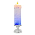 thumbnail image 1 of SLYNSHome LED Christmas Flameless Lights Candles,11 Inch Water Spinning Candle Colorful Snowing Xmas Window Candlesticks with 3D Flame Wick Battery Operated for Home Decoration (Silver), 1 of 5