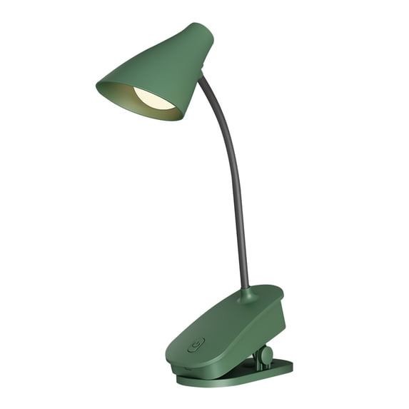 SLYNSHome Clearance LED Desk Clip on Lamp for Reading Table Rechargeable Lamps Bedside Clip Night Light for Bedroom Home Office (Green)