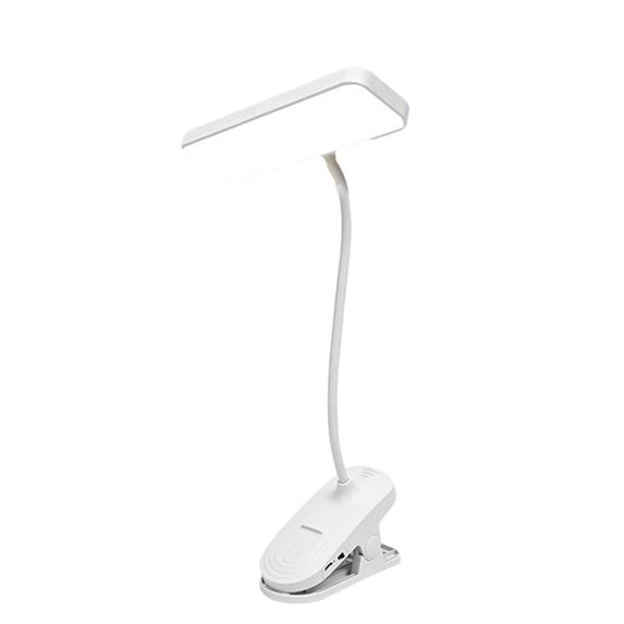 SLYNSHome LED Desk Lights Clip on Lamps for Reading Foldable Table Light with 3 Level Brightness Eye-Caring Table Light for Home Office Bedroom Bedside (Square)