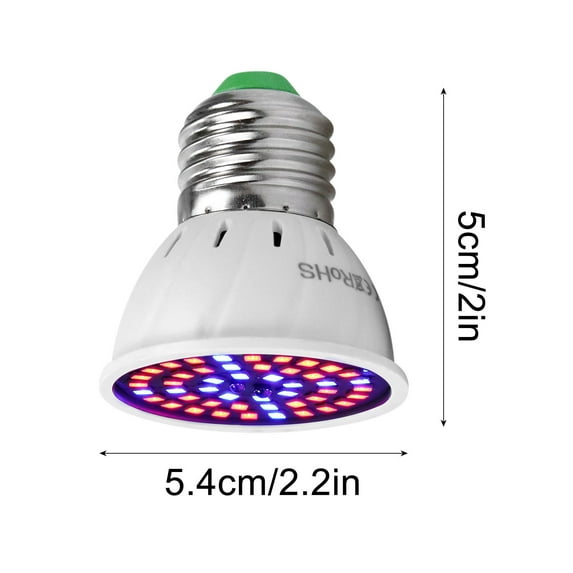 SLYNSHome LED Grow Lights for Indoor Plants Full Spectrum,48 LED Beads Grow Light Bulb for Seeding and Growing (48 LED)