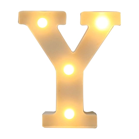 SLYNSHome LED Letter Lights Light Up Letters Sign Marquee,Alphabet Lighted Letters Lamp Battery Powered for Night Light Wedding Birthday Party Girls Home Christmas Wall Decorations (Y)