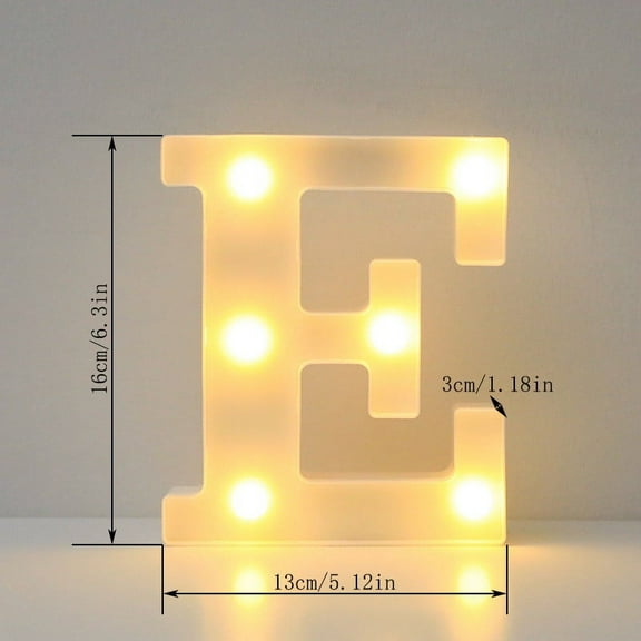 SLYNSHome LED Letter Lights Light Up Letters Sign Marquee,Alphabet Lighted Letters Lamp Battery Powered for Night Light Wedding Birthday Party Girls Home Christmas Wall Decorations (E)