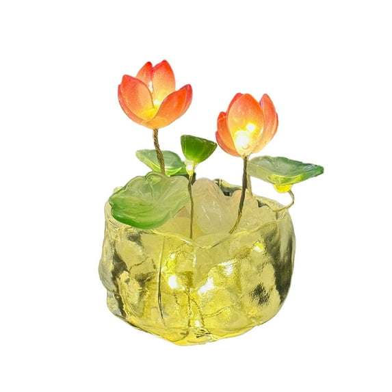 SLYNSHome LED Night Light for Girls Lotus Lights DIY Present Lamps Kids Nightlight for Bedside Bedroom Decoration Birthday Gifts (White)