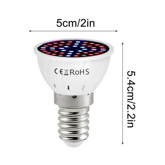 SLYNSHome LED Plant Lights for Indoor Plants Full Spectrum,48 LED Beads Grow Light Bulb for Seeding and Growing (48 LED)
