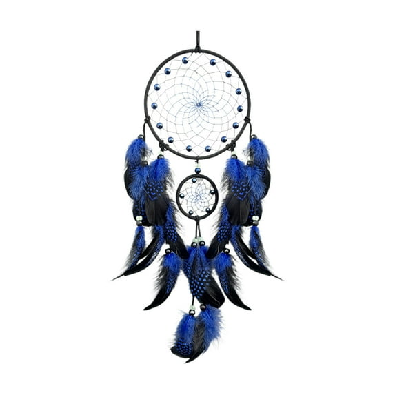 SLYNSHome Large Dream Catchers for Girls Room Decoration Hanging Woven Dream Catchers Kids Birthday Gifts Wall Decor for Living Room Dorm (Blue)