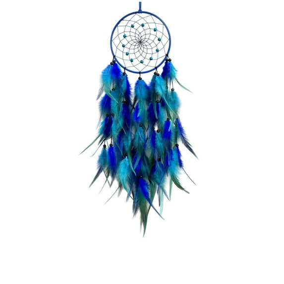SLYNSHome Large Dream Catchers for Girls Room Wall Decoration Hanging Dream Catchers with Feather Birthday Gifts for Living Room Dorm (Blue)