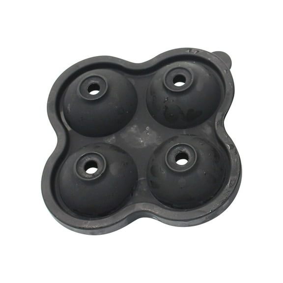 SLYNSHome Large Ice Ball Cube Tray,4 Hole Non-stick Whiskey Ice Mold,Reusable Easy to Release Leak-free Round Ice Mold,for Whiskey Cocktails Drinks,Coffee and Cocktails