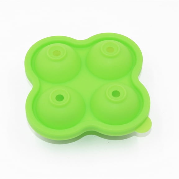 SLYNSHome Large Ice Ball Cube Tray,4 Hole Non-stick Whiskey Ice Mold,Reusable Easy to Release Leak-free Round Ice Mold,for Whiskey Cocktails Drinks,Coffee and Cocktails
