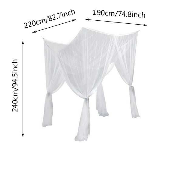 SLYNSHome Large Mosquito Net Bedroom Curtain Suitable For All Cribs And-Size Beds
