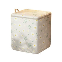 SLYNSHome Large Quilt Storage Cubes,Foldable Clothes Bin Collapsible Organizer Basket with Lid Zipper and Handles Divider For Home, Nursery,Dormitory,School Storage Bag (29 Gallon)