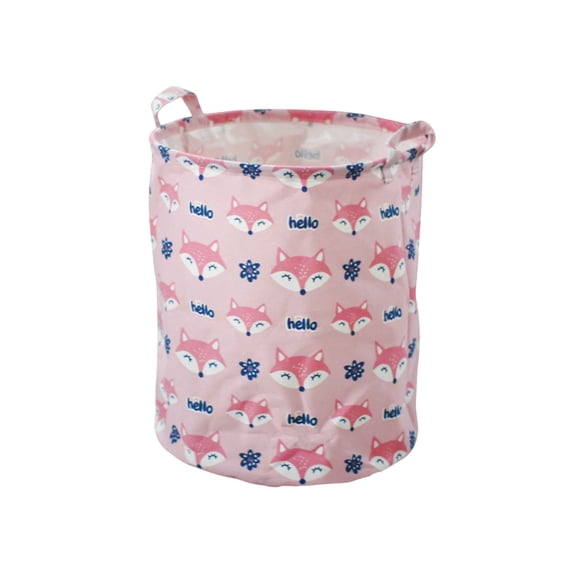 SLYNSHome Laundry Basket Foldable Laundry Hamper for Bathroom Accessories 11.8x15.7 inch Dirty Clothes Storage Bags Bins with Handles for Bedroom (Fox)