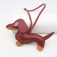 thumbnail image 1 of SLYNSHome Leather Keychain for Women Cute Dachshund Keychain Bag Pendant Dogs Puppy Ornament Key Chain for Bags Decoration (Wine), 1 of 1