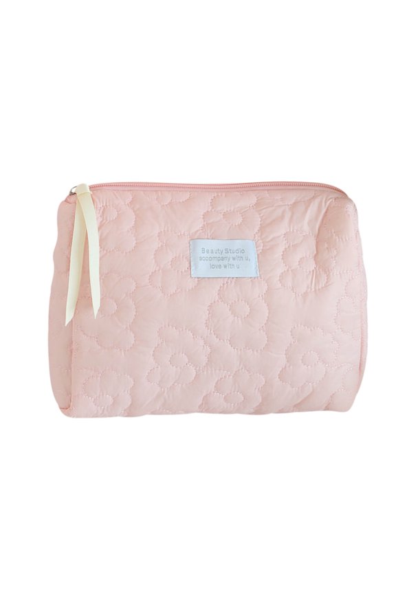 Makeup Bag Portable Cosmetic Pouch Toiletry Bag Travel Storage Case for Women Mom Girls Friend Wife Birthday Gifts (Pink)