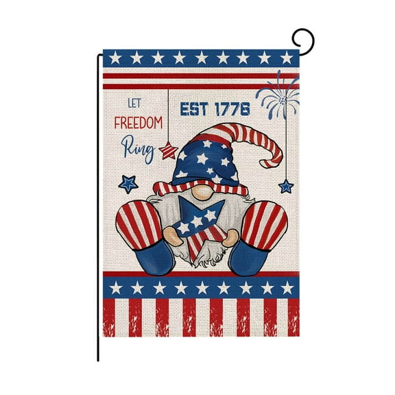 SLYNSHome Memorial Day Garden Flags for Outside,Small American Patriotic Welcome 4th of July Yard Flag,Independence Day Decorations for Farmhouse Holiday Double Sided