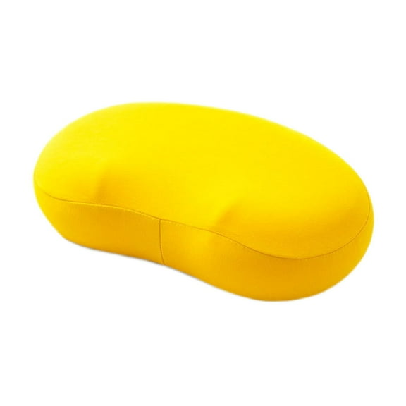 SLYNSHome Memory Foam Pillow for Sleeping,16.5X8.4X3.9 inch Solid Color Neck Support Pillow Bean Shape Queen Size Bed Pillows for Sofa Car Livingroom Winter Home Bedding Decoration (Yellow)