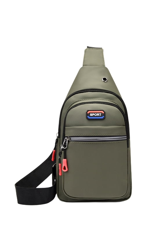 Men's Waterproofing Nylon Chest Bag - Stylish Front Pack - Large Capacity Multi-Layer Crossbody Bag