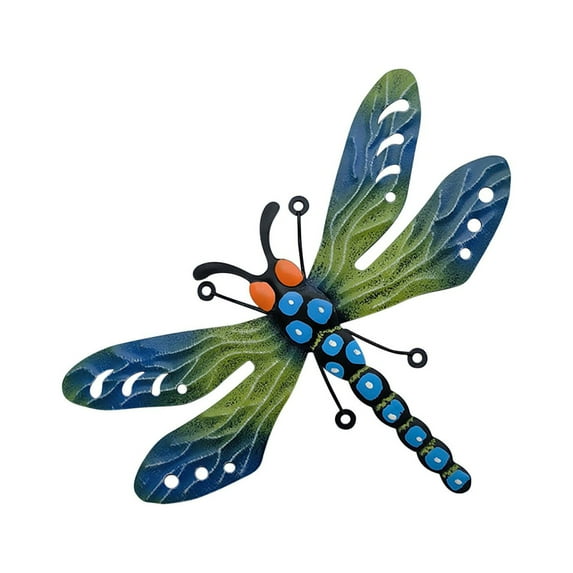 SLYNSHome Metal Dragonfly Wall Decor,Hanging Dragonfly Ornaments for Patio Lifelike Dragonfly Statue Wall Mount Art for Living Room Garden Bedroom Farmhouse Decoration Dragonfly Gifts