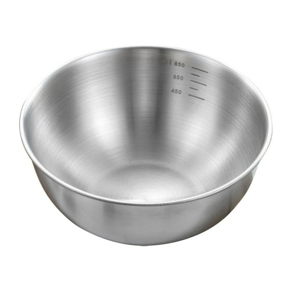 SLYNSHome Clearance Mixing Bowls with Scale,Reusable Stainless Steel Mixing Bowl,Home,Refrigerator and Kitchen Food Storage Organizers,Baking Utensils Metal Bowl for Kitchen Prep (28 Inch)