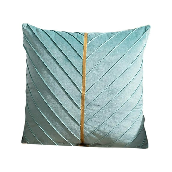 SLYNSHome Modern Pillowcases Decorative 18x18 inch Solid Color Standard Throw Pillow Covers Striped Cushion Cover for Sofa Bed Couch - Blue