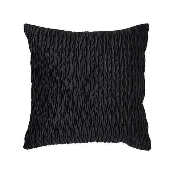 SLYNSHome Modern Pillowcases Decorative Standard Throw Pillow Covers Solid Color Pillow Cases Cushion Cover for Sofa Bed Couch - Black