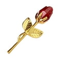 thumbnail image 1 of SLYNSHome Mother's Day Artificial Crystal Red Rose Figurine with Gold Stem for Mom or Grandma Glass Flowers Bouquets for Her Women Birthday Gifts, 1 of 7