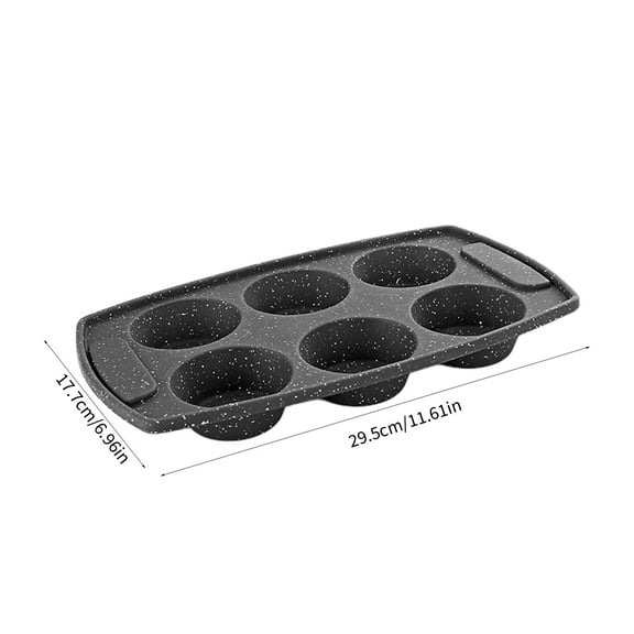 SLYNSHome Muffin Pan,11.6 Inch Muffin Tray with 6 Cell - Silicone - Non Stick - Jumbo Muffin Tin for Baking Homemade Muffins,Cupcakes,Chocolate,Biscuits Kitchen Gadget