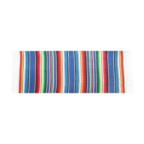 SLYNSHome Multicolor Serape Blanket Tablecloth,84.6x5 inch Table Cover Camping Blanket Picnic Mat for Home Party Decoration (84.6x5 inch)