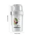 thumbnail image 1 of SLYNSHome Overnight Oats Jars with Spoon and Lid - 760 ml+310 ml/25.7 oz+10.5 oz - Breakfast Cup Overnight Oats Containers for Meal Prep,Yogurt Microwave Safe (White), 1 of 8