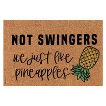 SLYNSHome Pineapple Component Door Mat Welcome Floor Doormat 23.62 X 15.75in Non Slip Floor Mat Summer Holiday Funny Novelty Door Mats Indoor Outdoor Decor