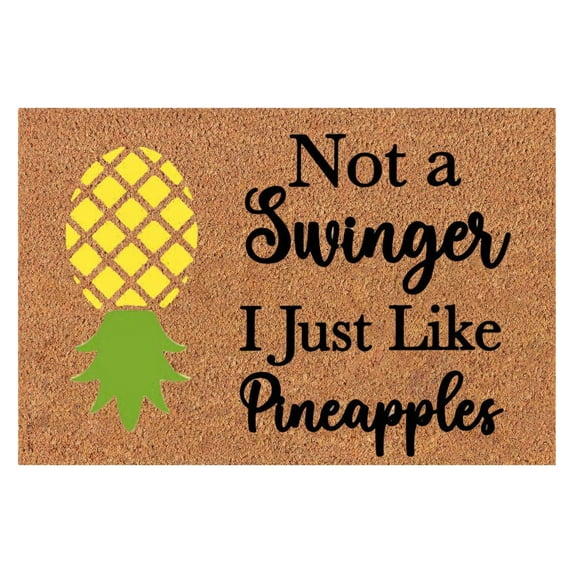 SLYNSHome Pineapple Component Door Mat Welcome Floor Doormat 23.62 X 15.75in Non Slip Floor Mat Summer Holiday Funny Novelty Door Mats Indoor Outdoor Decor