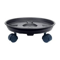 SLYNSHome Plant Caddy with Wheels Heavy Duty Moving Flower Pot Tray Rolling Plant Stand Plant Cart Dolly with Casters for Garden/Home/Yard Decoration (Black)