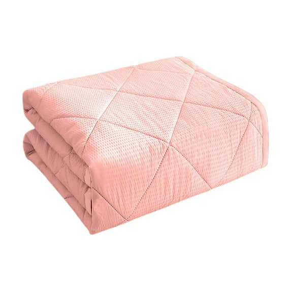 SLYNSHome Clearance Queen Size Bed Comforters for Summer Solid Color Breathable Comforter Lightweight Quilt for Home Dorm Room Essentials - Pink