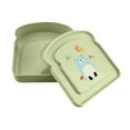 thumbnail image 1 of SLYNSHome Sandwich Box Toast Shape Food Storage Container for Freezer Kitchen Organizers Supplies Microwave & Dishwasher Safe - Green, 1 of 5