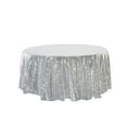 thumbnail image 1 of SLYNSHome Sequin Tablecloth 23.6" Round Sparkly Elegant Sequin Table Cloth for Wedding Party Cake Dessert Events Christmas Decorations, 1 of 2