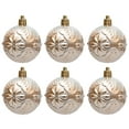 thumbnail image 1 of SLYNSHome - Set of 6 Pcs - Christmas Balls Ornaments - 2.4 inch - Shatterproof - Glitter - Xmas Ball Hanging Pendant Decorations for Holiday (Champagne), 1 of 6