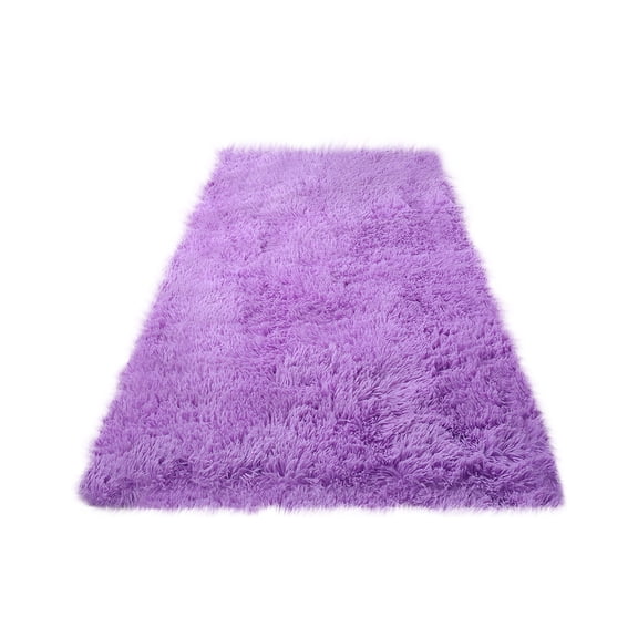 SLYNSHome Shag Area Rugs 31x63 Inch,Large Plush Fuzzy Rugs for Bedroom,Ultra Soft Skin Friendly Fluffy ry Mats,Anti-Skid Indoor Carpet for Kids Room Home Decor Living Room Bedroom
