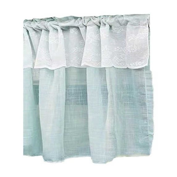 SLYNSHome Sheer Curtains for Windows 23.6x59 inch Valance Decoration Half Curtains for Young Girl Bedroom Kitchen Decoration