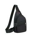 thumbnail image 1 of SLYNSHome Shoulder Crossbody Sling Bag for Women Men Sling Backpack Purse with Earphone Hole for Adults (Black), 1 of 7