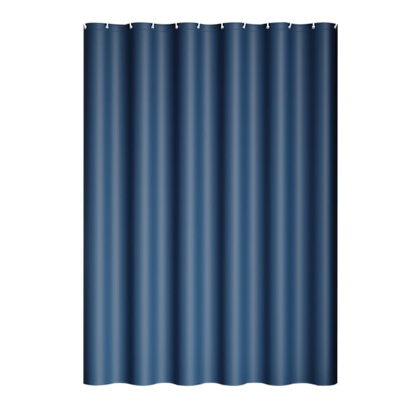 SLYNSHome Shower Curtain for Bathroom - 70.8x47 inch - Waterproof - Heavy Duty - Solid Color Bath Curtains with - 9 Pcs Hooks - Bathroom Accessories (Blue)