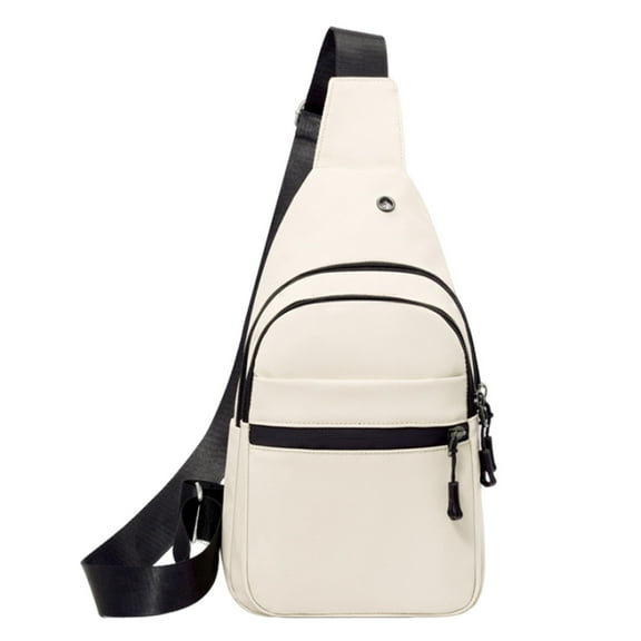 SLYNSHome Sling Bag for Women or Man,Small Sling Backpack Crossbody Bag Cross Body Bag Durable and Easy Clean Chest Bag for Travel Shopping Work (Beige)