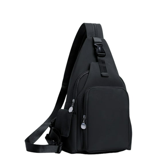 SLYNSHome Sling Bag for Women Crossbody Backpack Men Lightweight Chest Bag for Hiking,Travel (Black)