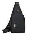 thumbnail image 1 of SLYNSHome Sling Bags for Men Crossbody Chest Bag Shoulder Backpack Daypack with Earphone Hole (Black), 1 of 7