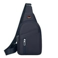 thumbnail image 1 of SLYNSHome Sling Bags for Men Crossbody Chest Bag Shoulder Backpack Daypack with Earphone Hole (Dark Blue), 1 of 7