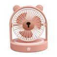 thumbnail image 1 of SLYNSHome Small Desk Fan with LED Lights Quiet Cute Bear Table Fan Lamps Portable Mini Bedside Fans Rechargeable Travel Fan for Home Office Decoration (Pink), 1 of 9