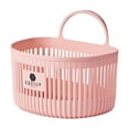 thumbnail image 1 of SLYNSHome Small Hanging Storage Basket Bin for Kitchen/Bathroom - 6.3x7 inch - Wall Mount - Home Storage Organizer for Cabinets,Pantry,Closets,Bedroom (Pink), 1 of 6