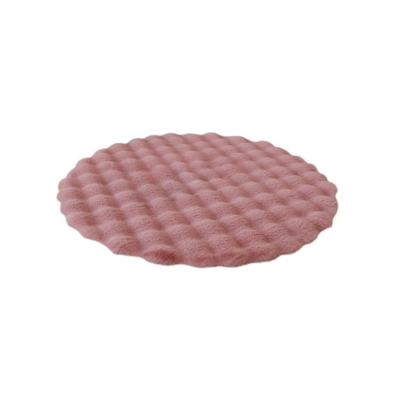 SLYNSHome Small Round Area Rug Soft Shag Rugs Non-slip Floor Mat Modern Carpet for Home Dorm Apartment Bedroom Decorations - Pink