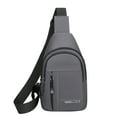 thumbnail image 1 of SLYNSHome Small Sling Bag Crossbody Chest Shoulder Storage Bag Travel Bag for Men Women with Earphone Hole (Gray), 1 of 1
