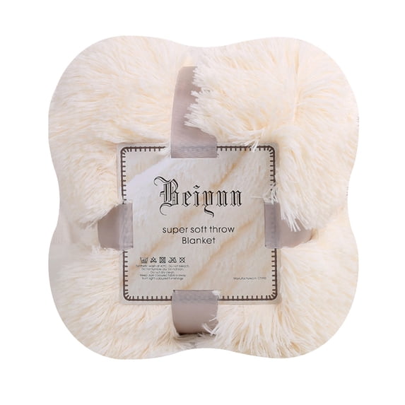 SLYNSHome Soft Warm Faux Throw Blanket Sofa Double Bed Blanket