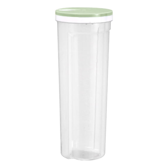 STPToys Spaghetti Storage Container with Lids,Plastic Tall Clear Food Jars Kitchen Pantry Container for Pasta Noodles Flour Cereal Coffee Beans - Green